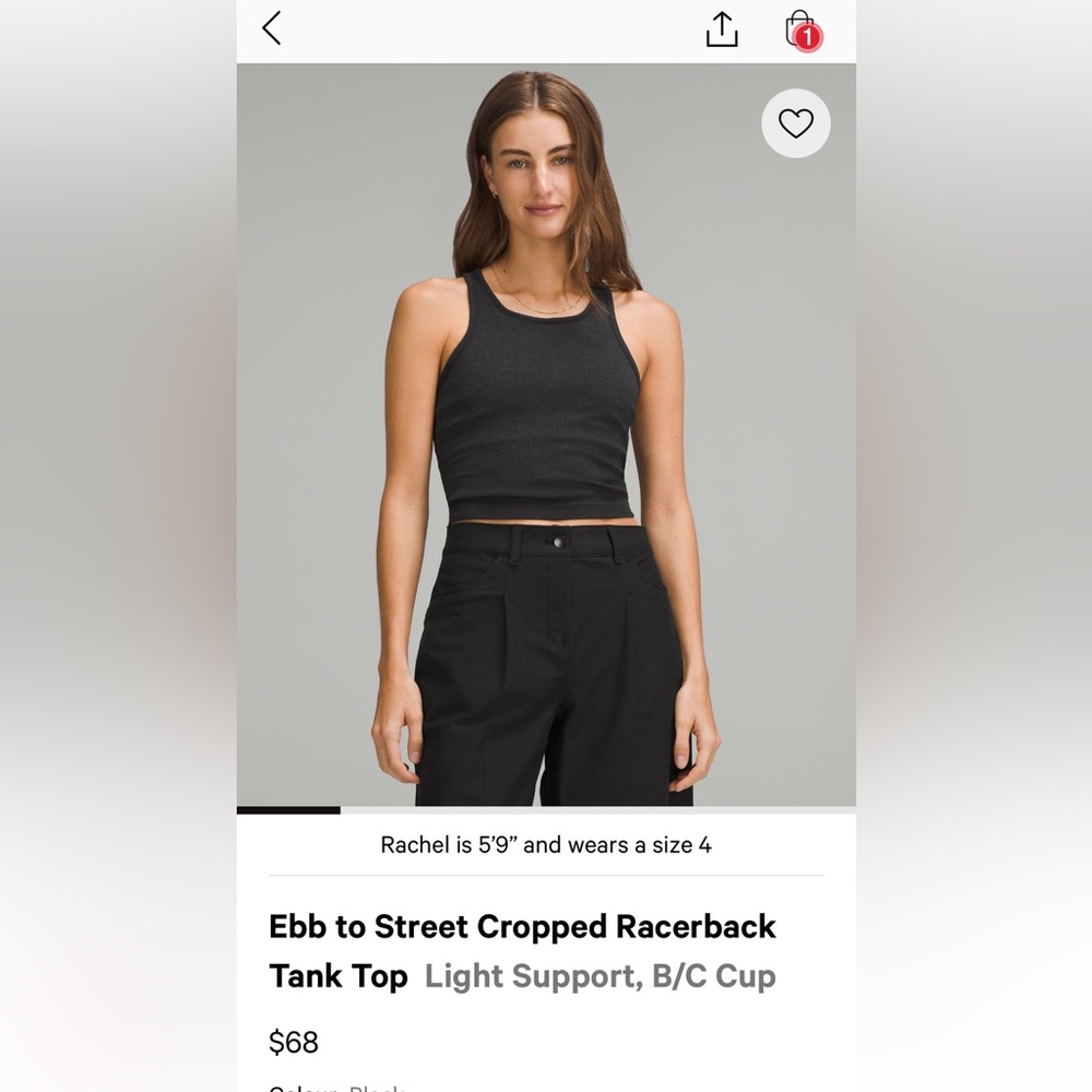 Ebb to street cropped racer back Ribbed Tank Top